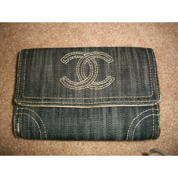 CHANEL Handbags - Authentic Chanel Denim Wallet
